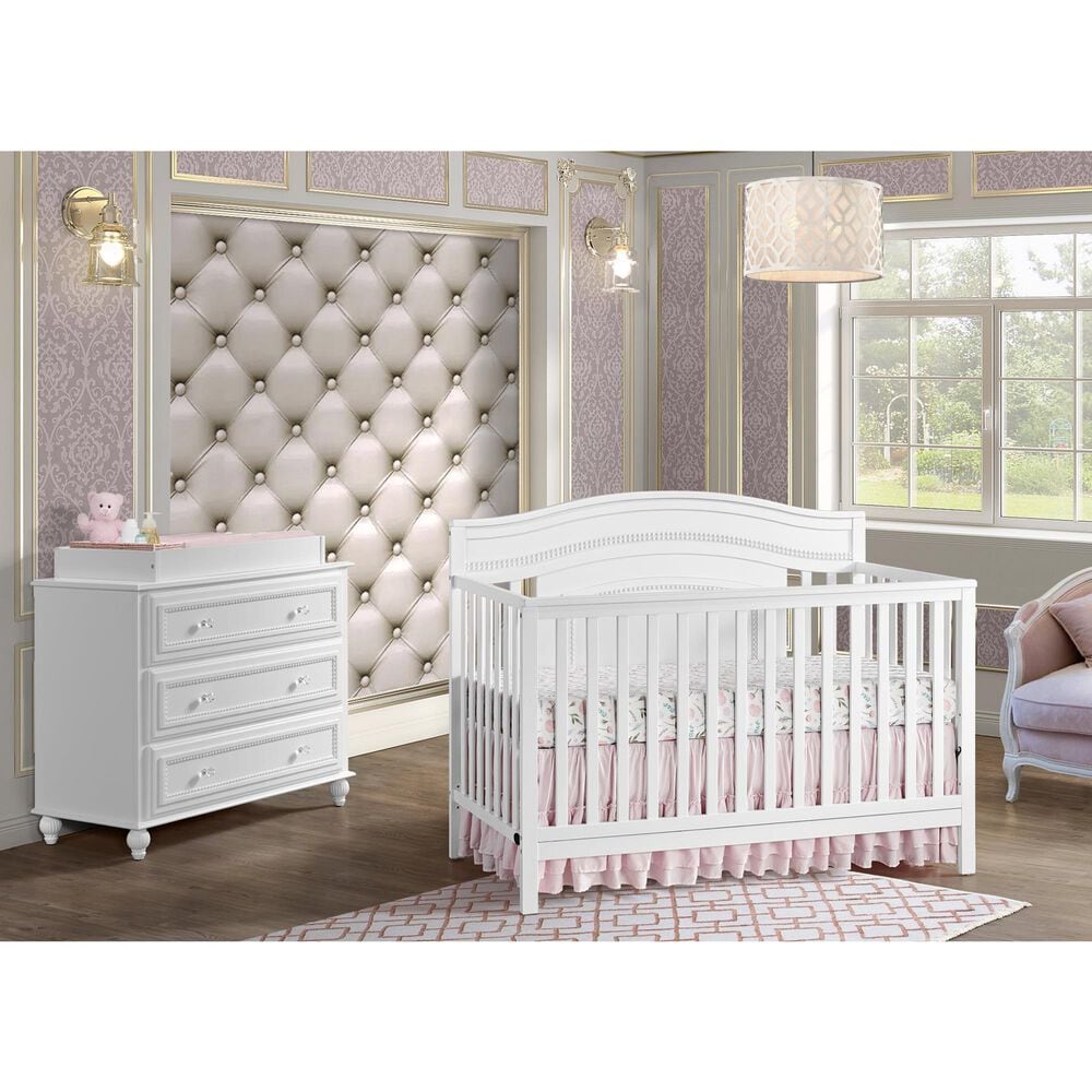 Oxford Baby Briella 4-In-1 Convertible Crib in White, , large