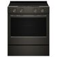 KitchenAid 2-Piece Kitchen Package with 30" Slide-In Smart Electric Range and 30" Over-the-Range Microwave Oven in Black Ore, , large