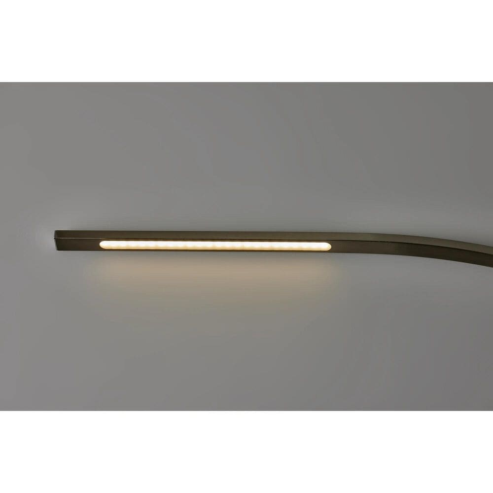 Adesso Sonic LED Arc Floor Lamp in Brushed Steel, , large
