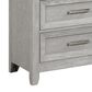 New Heritage Design Fiona 2-Drawer Nightstand in Mist Gray and White, , large