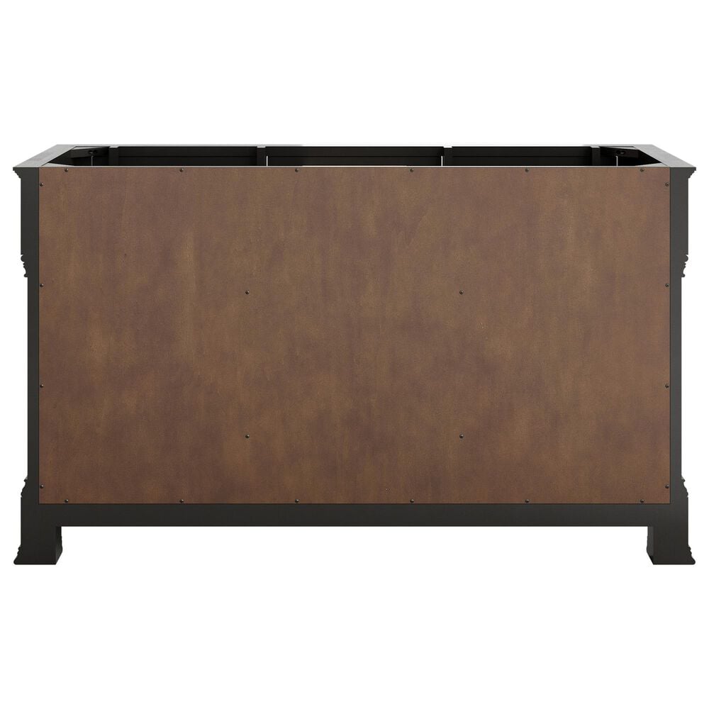 James Martin Vanities Brookfield 60&quot; Double Bathroom Vanity in Black Onyx with 3 cm Eternal Jasmine Pearl Quartz Top and Rectangular Sinks, , large