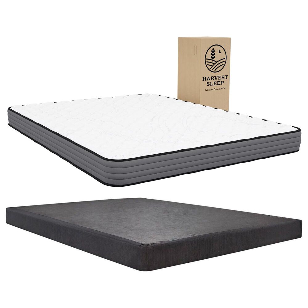 Harvest Sleep 6" Firm Foam Queen Mattress with Low Profile Box Spring, , large