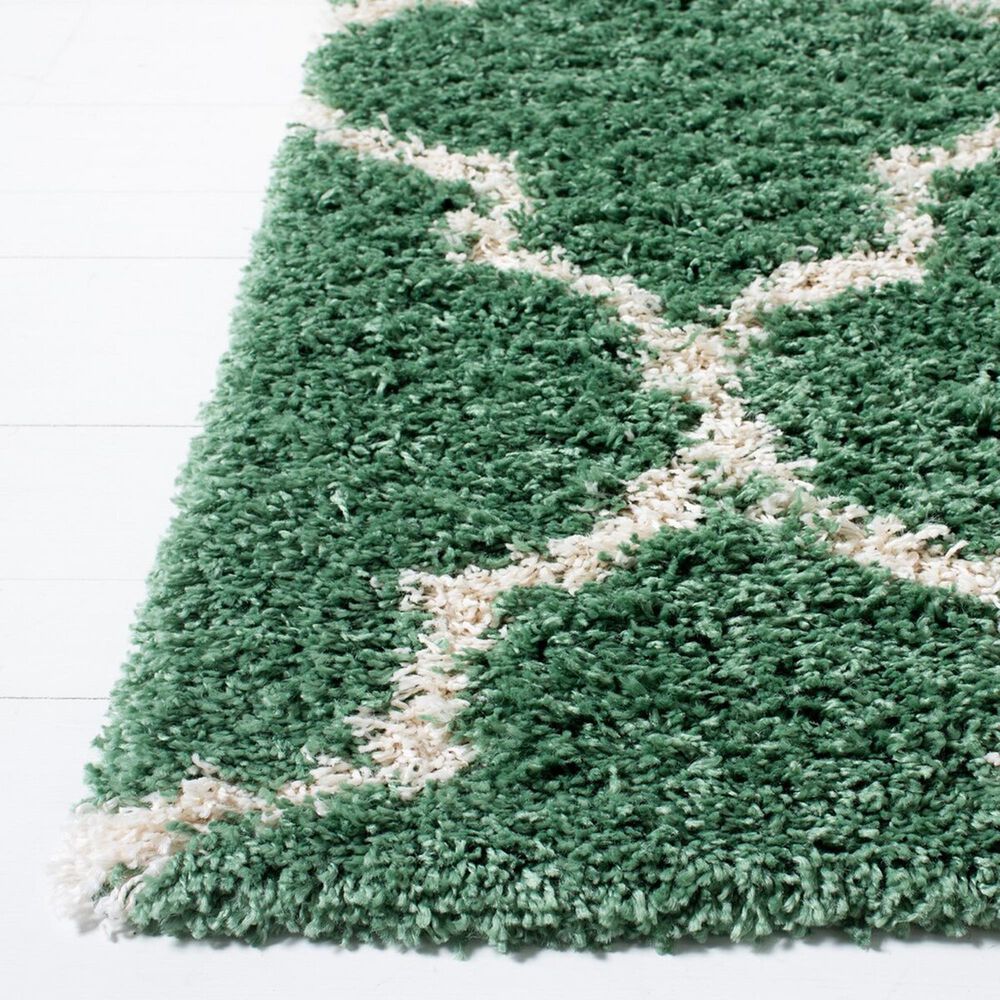 Safavieh Venus Shag 6&#39;7&quot; Square Green and Ivory Area Rug, , large