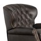 Smith Brothers Leather Push Back Recliner in Charcoal, , large