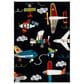 Safavieh Carousel Outer Space 5"3" x 7"6" Black and Ivory Kids  Area Rug, , large