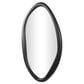 Maple and Jade Oval Wooden Wall Mirror in Black, , large