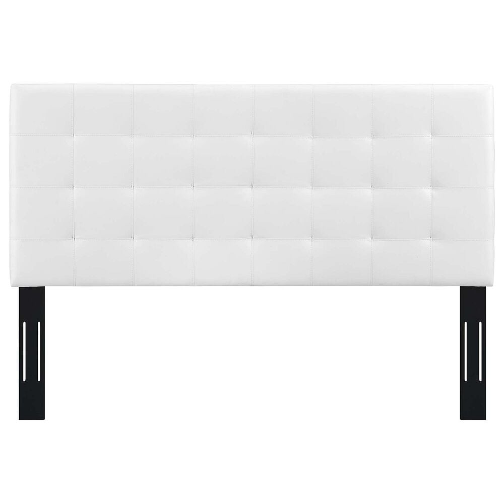 Modway Paisley Upholstered Performance Velvet Full/Queen Headboard in Sea Blue, , large