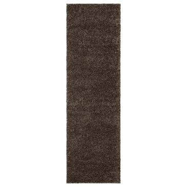 Safavieh August Shag 2"3" x 8" Brown Runner, , large