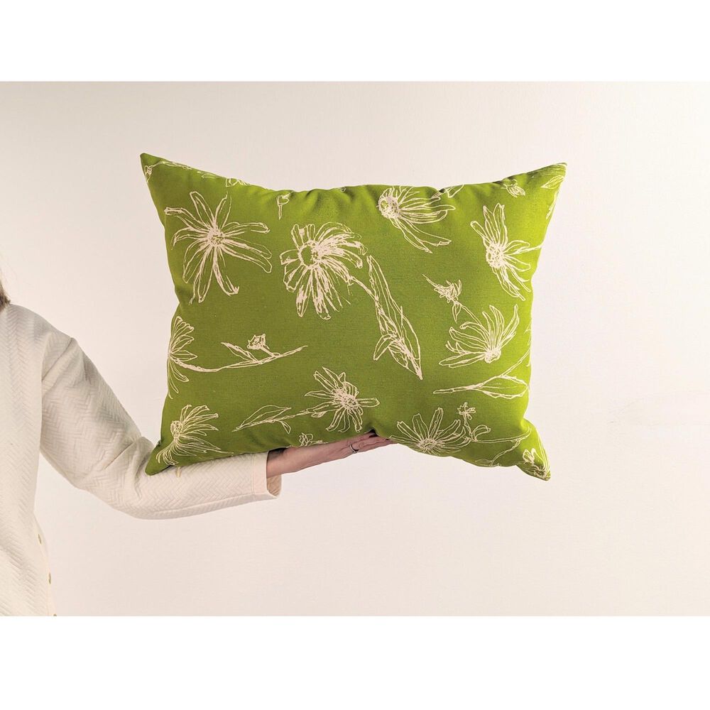 Eric & Christopher Black Eyed Susan Pillow (Key Lime), , large