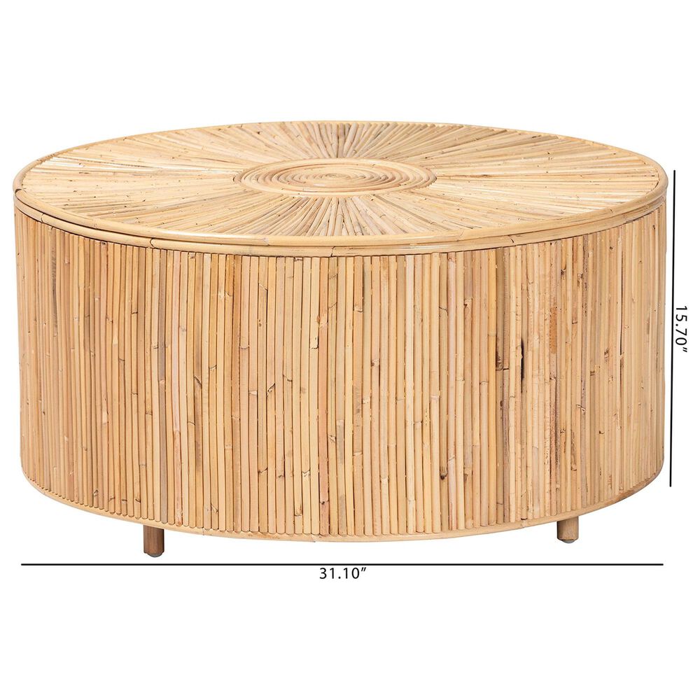 Baxton Studio Miami Coffee Table in Light Honey, , large