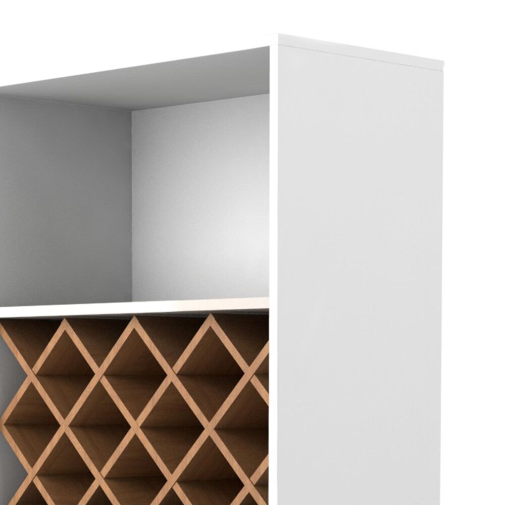 Dayton Utopia 10-Bottle Wine Rack China Storage Closet in White Gloss and Maple Cream, , large