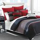 Revman Mineola 3-Piece Queen Duvet Cover Set in Red, Cream and Navy, , large