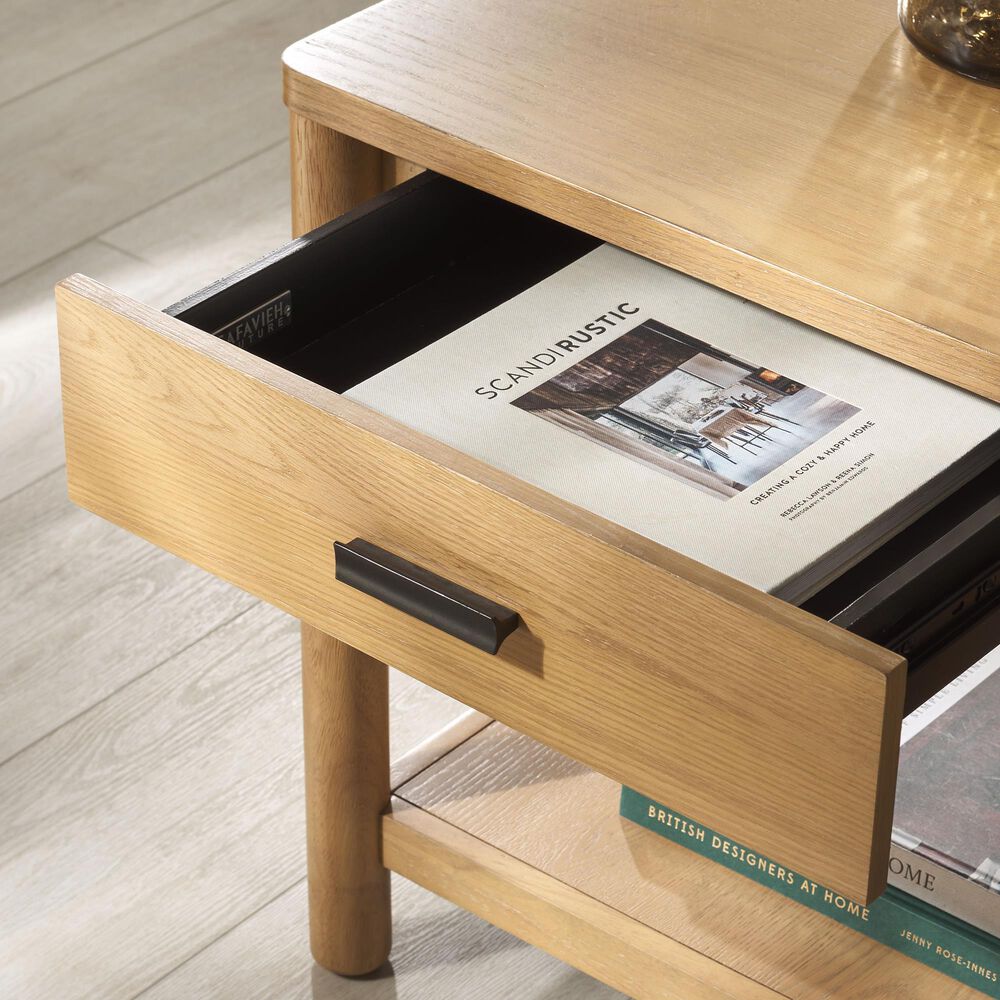 Safavieh Jaylessa 1-Drawer End Table in Natural, , large