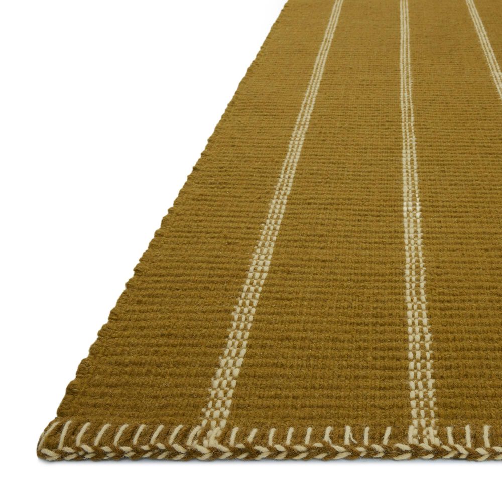 Amber Lewis x Loloi Harlan Ochre and Ivory 4' x 6' Area Rug, , large