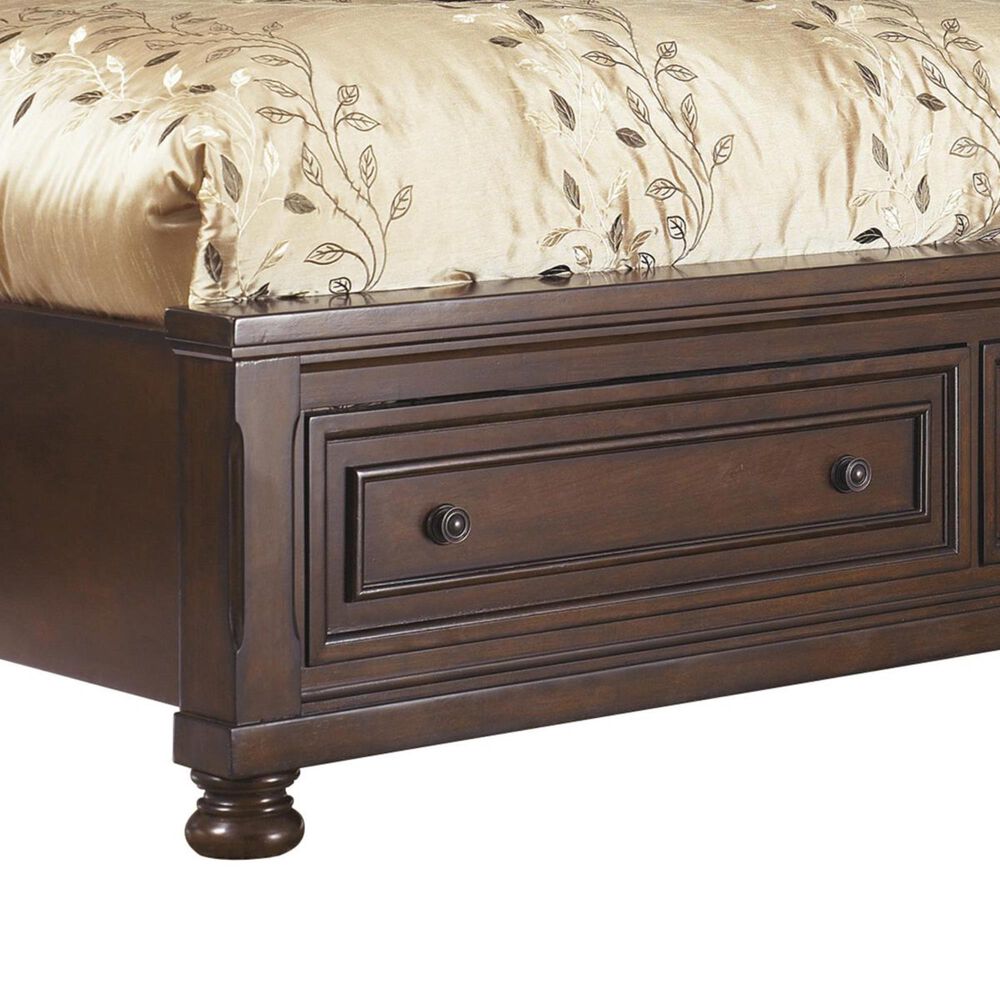 Millennium Porter King Storage Bed in Burnished Brown NFM