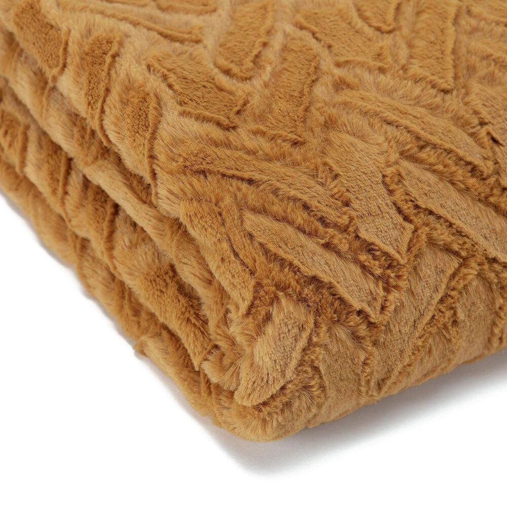 50&quot; x 65&quot; Cloud Faux Fur Throw Blanket in Golden, , large