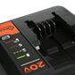 Black & Decker 20V Max 2 Amp Battery Charger in Black and Orange, , large