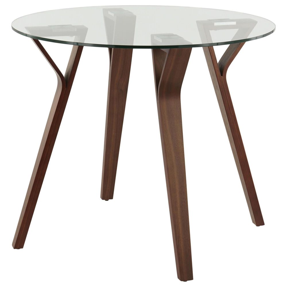 Lumisource Folia Dining Table in Walnut and Clear - Table Only, , large
