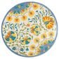 Nourison Aloha 7"10" Round Blue, Yellow, Orange, Green and White Indoor/Outdoor Area Rug, , large