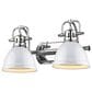 Golden Lighting Duncan 2-Light Bath Vanity in Chrome and Glossy White, , large