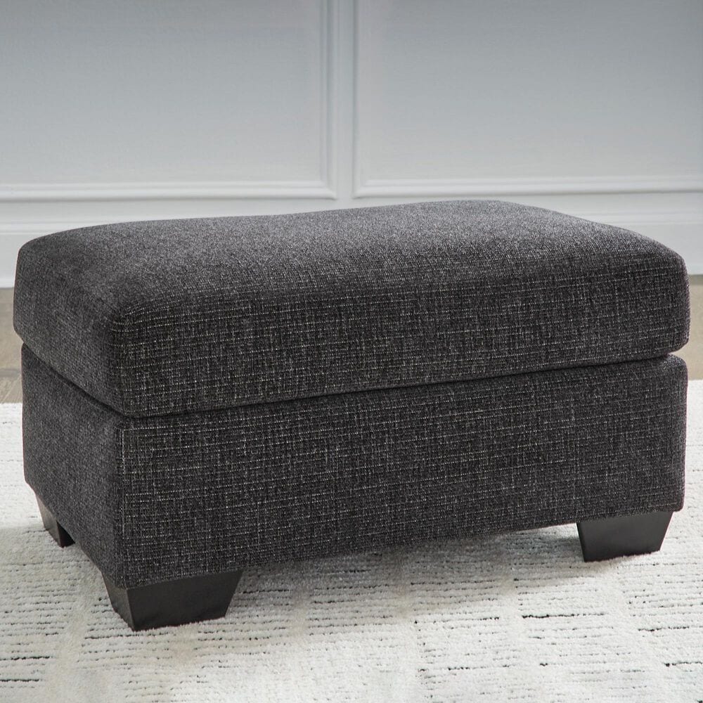 Ashley Loreo Ottoman in Ebony, , large