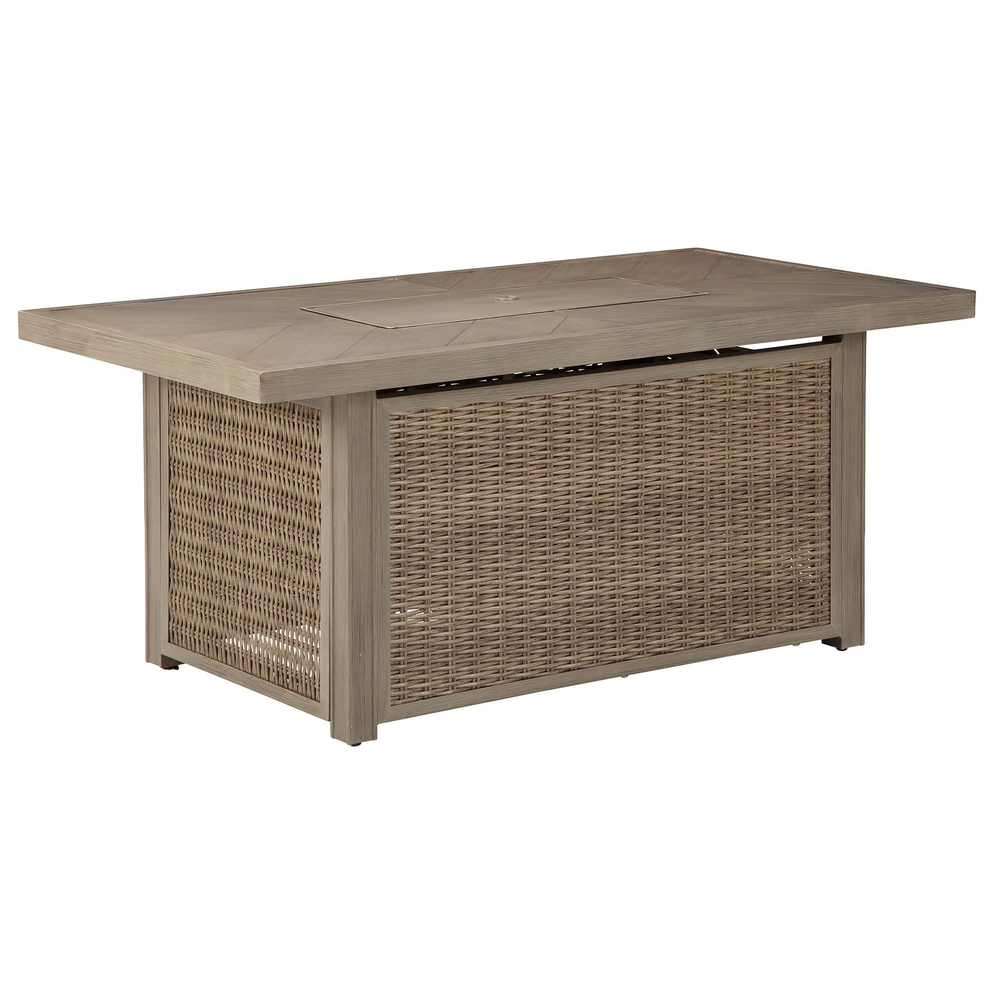 Ashley beachcroft beige discount rectangular dining table
