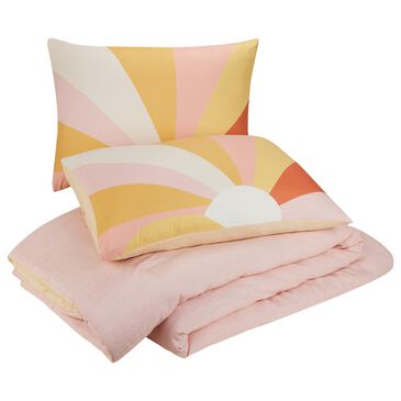 Peking Handicraft Seize The Day 3-Piece Queen Comforter Set in Peach and Gold, , large