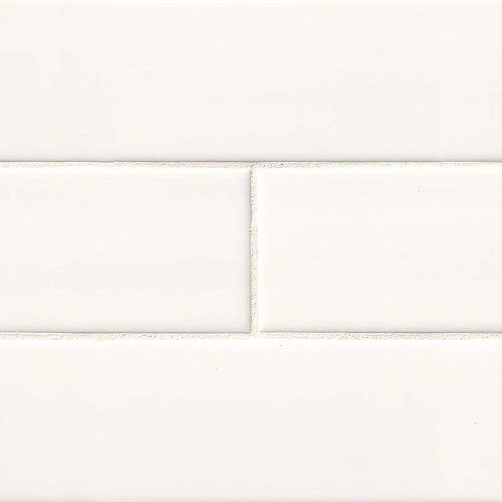MS International Domino White 4" x 16" Ceramic Tile, , large