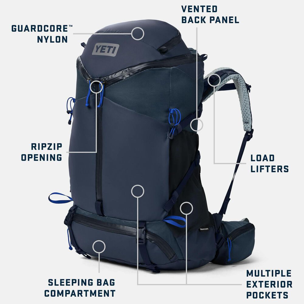 YETI Skala 60L Women's Hiking Backpack in Classic Navy - XS/S, , large