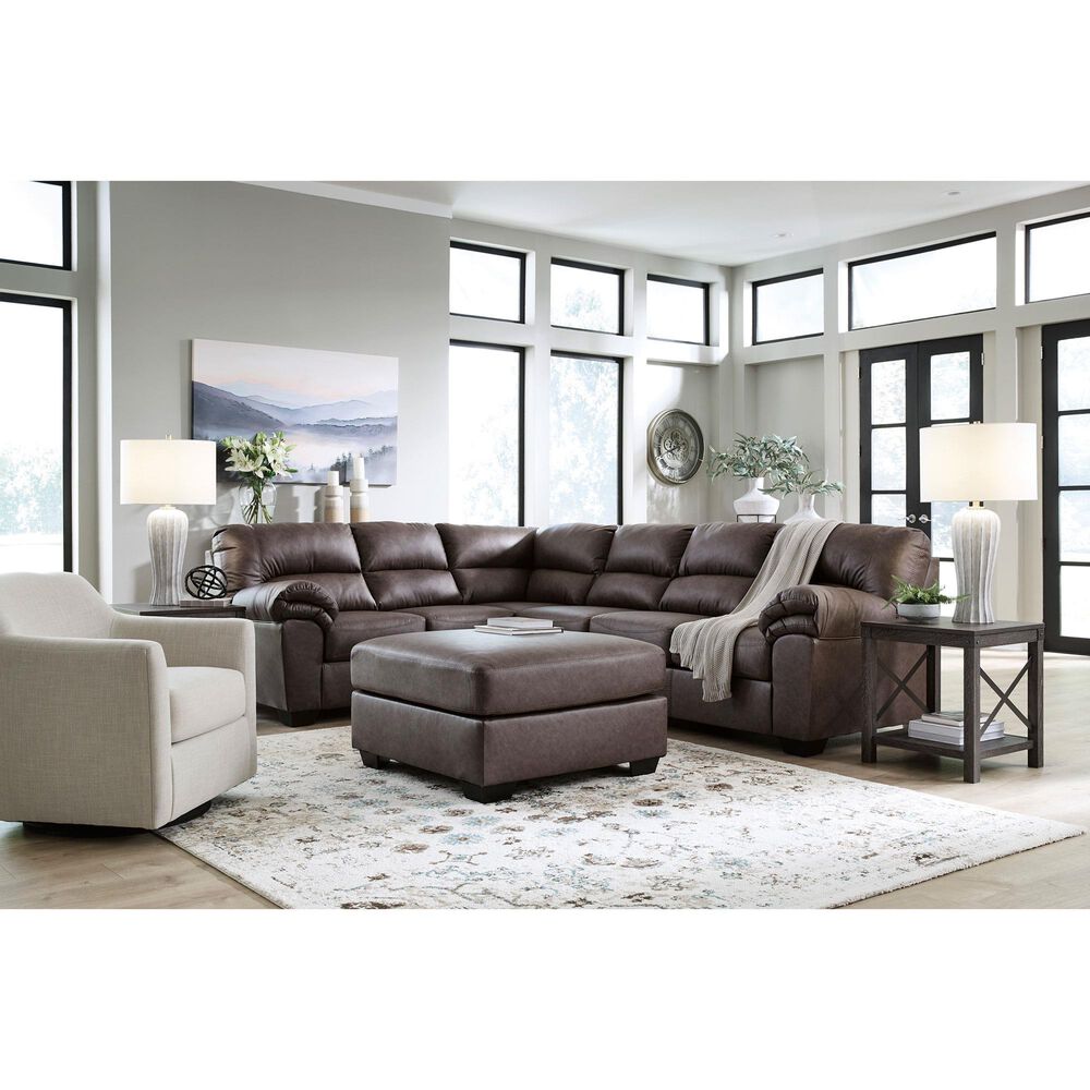Ashley WillowBend 3-Piece Sectional with LAF Sofa in Umber, , large