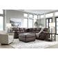 Ashley WillowBend 3-Piece Sectional with LAF Sofa in Umber, , large
