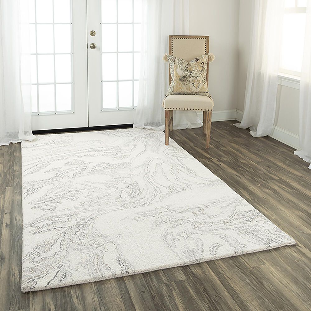 RIZZY Harmony Abstract 8&#39;9&quot; x 11&#39;9&quot; Ivory Area Rug, , large