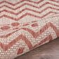 L&R Resources Sun Shower 8" x 10" Beige and Red Indoor/Outdoor Area Rug, , large
