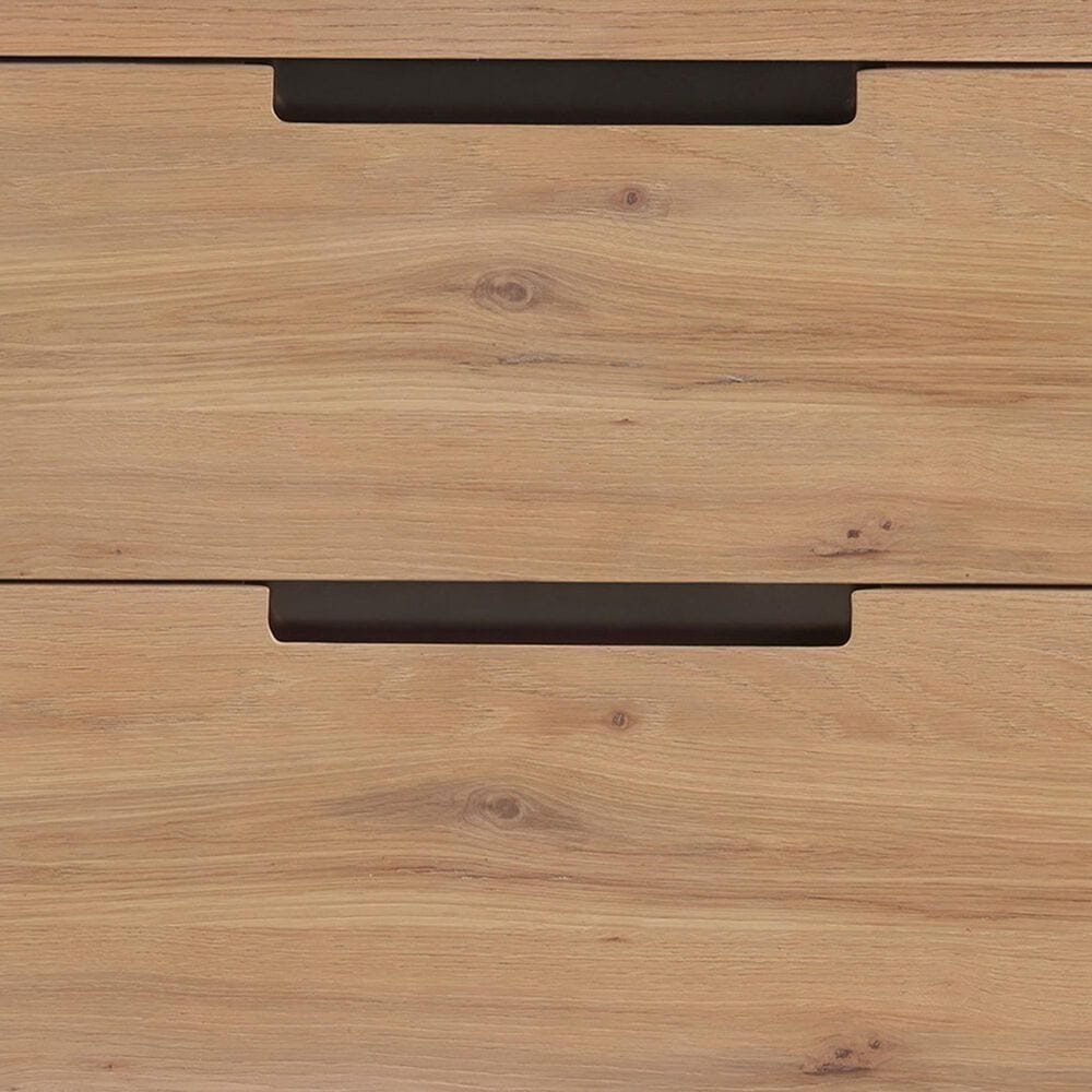 Universal Furniture Modern Walker 30" 2 Drawer Nightstand in Organic Natural Oak with AC Outlets and USB Ports, , large