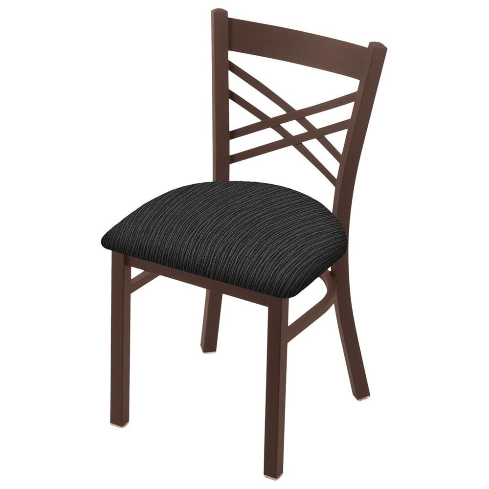 Holland Bar Stool 620 Catalina 18" Chair with Bronze and Graph Coal Seat, , large