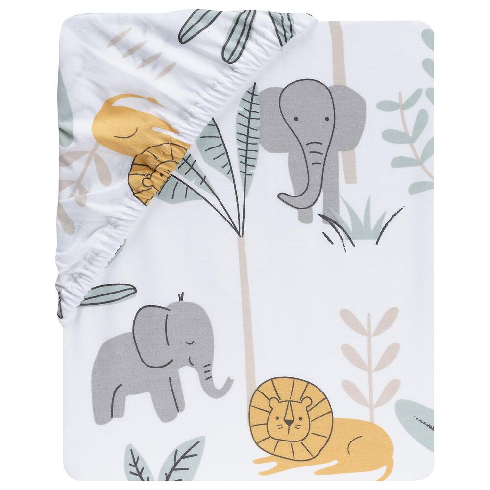 Lambs and Ivy Jungle Adventure 3-Piece Crib Bedding Set in Brown, Gray and White, , large
