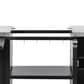 HOMLUX 72.4" Outdoor Kitchen Island with Large Fold-out Prep Table and Adjustable Shelves for Big Green Egg in Black, , large