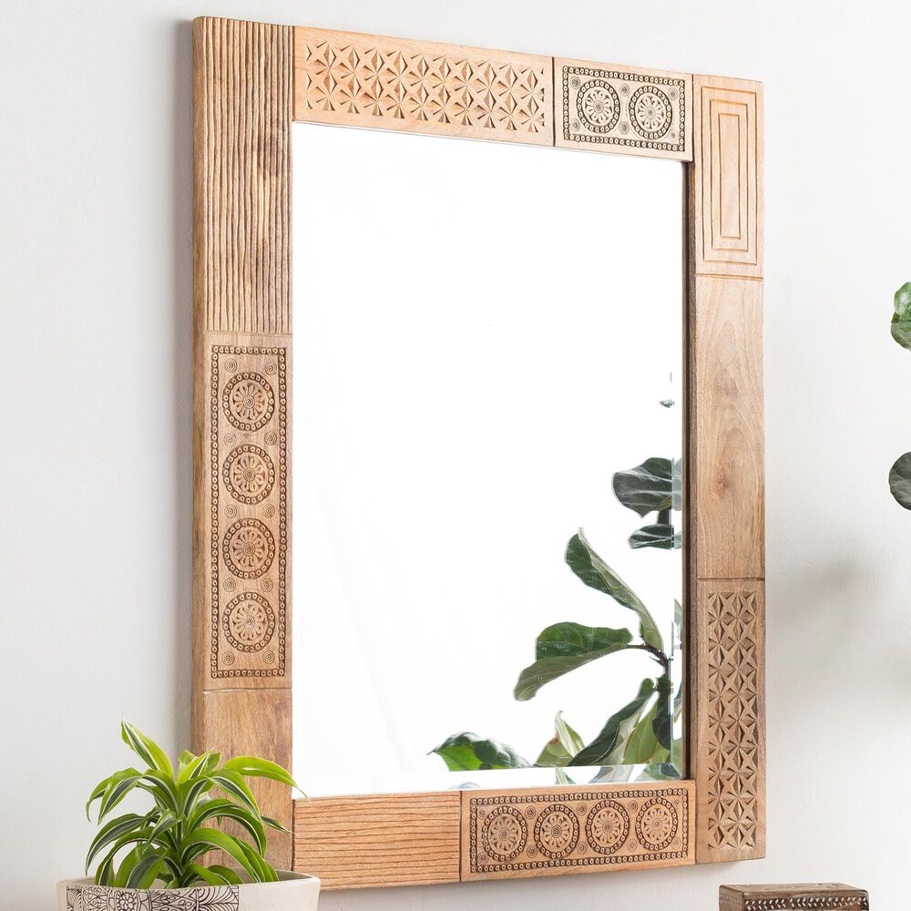 Surya Inc Dilwara Wall Mirror in Natural, , large