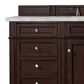 James Martin Vanities Brittany 60" Single Bathroom Vanity in Burnished Mahogany with 3 cm Victorian Silver Quartz Top and Rectangular Sink, , large