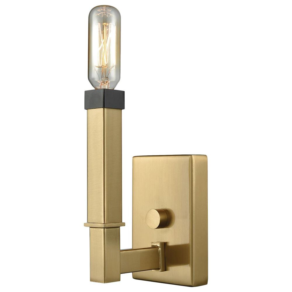 Stein World Mandeville 1-Light Wall Sconce In Satin Brass With Oil Rubbed Bronze Accents, , large