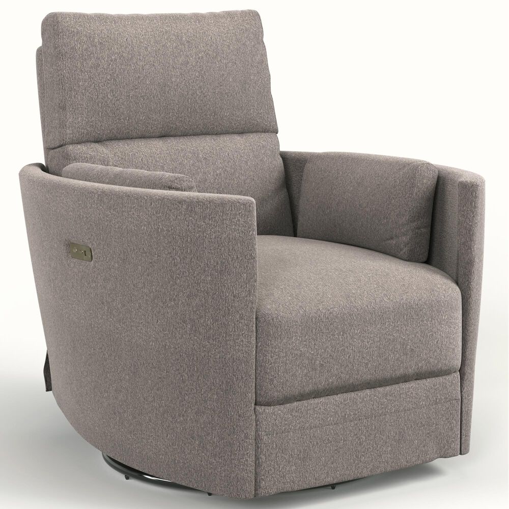 Eastern Shore Compass Power Swivel Glider with USB in Pebble, , large