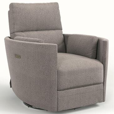 Eastern Shore Compass Power Swivel Glider with USB in Pebble, , large