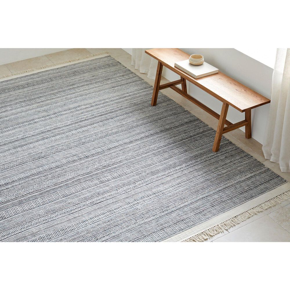 Surya Lily Beige, Charcoal, Bright Blue and Medium Brown 10&#39; x 14&#39; Area Rug, , large