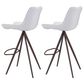 Zuo Modern Aki Bar Stool in White and Dark Brown (Set of 2), , large