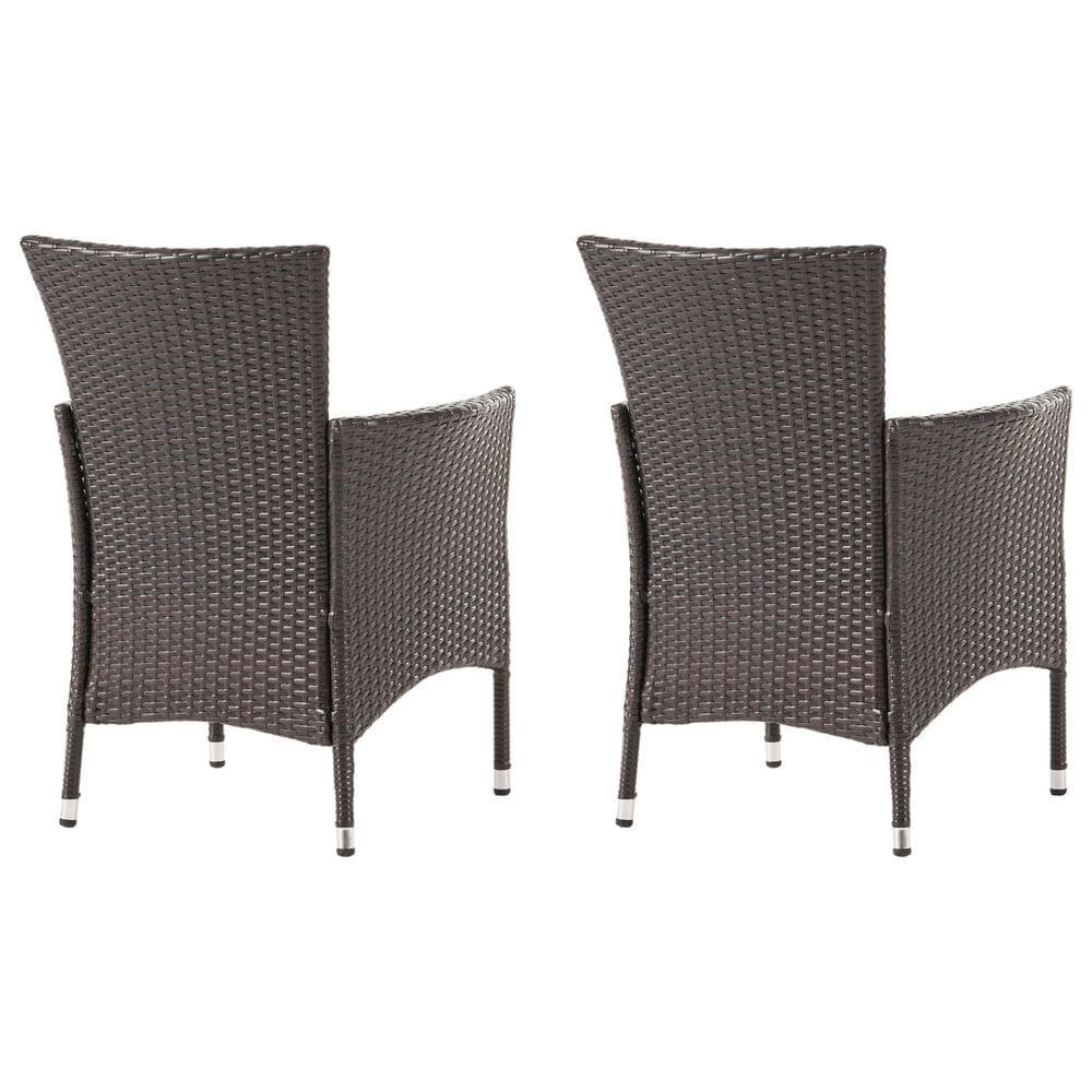 Hearth and Haven Clementine Outdoor Dining Chair in Brown Multicolor &#40;Set of 2&#41;, , large