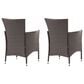 Hearth and Haven Clementine Outdoor Dining Chair in Brown Multicolor (Set of 2), , large