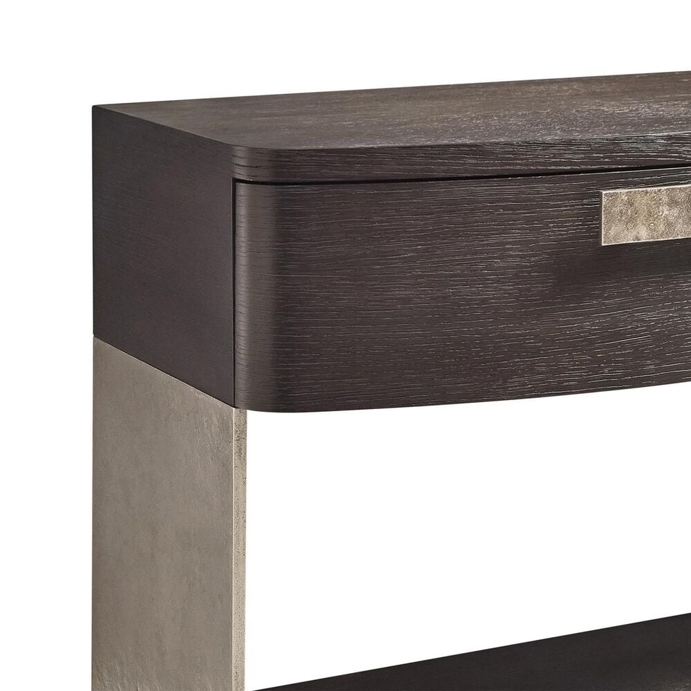 Bernhardt Geneve 1 Drawer Nightstand in Robor and Ferrum with AC Outlets and USB Ports, , large