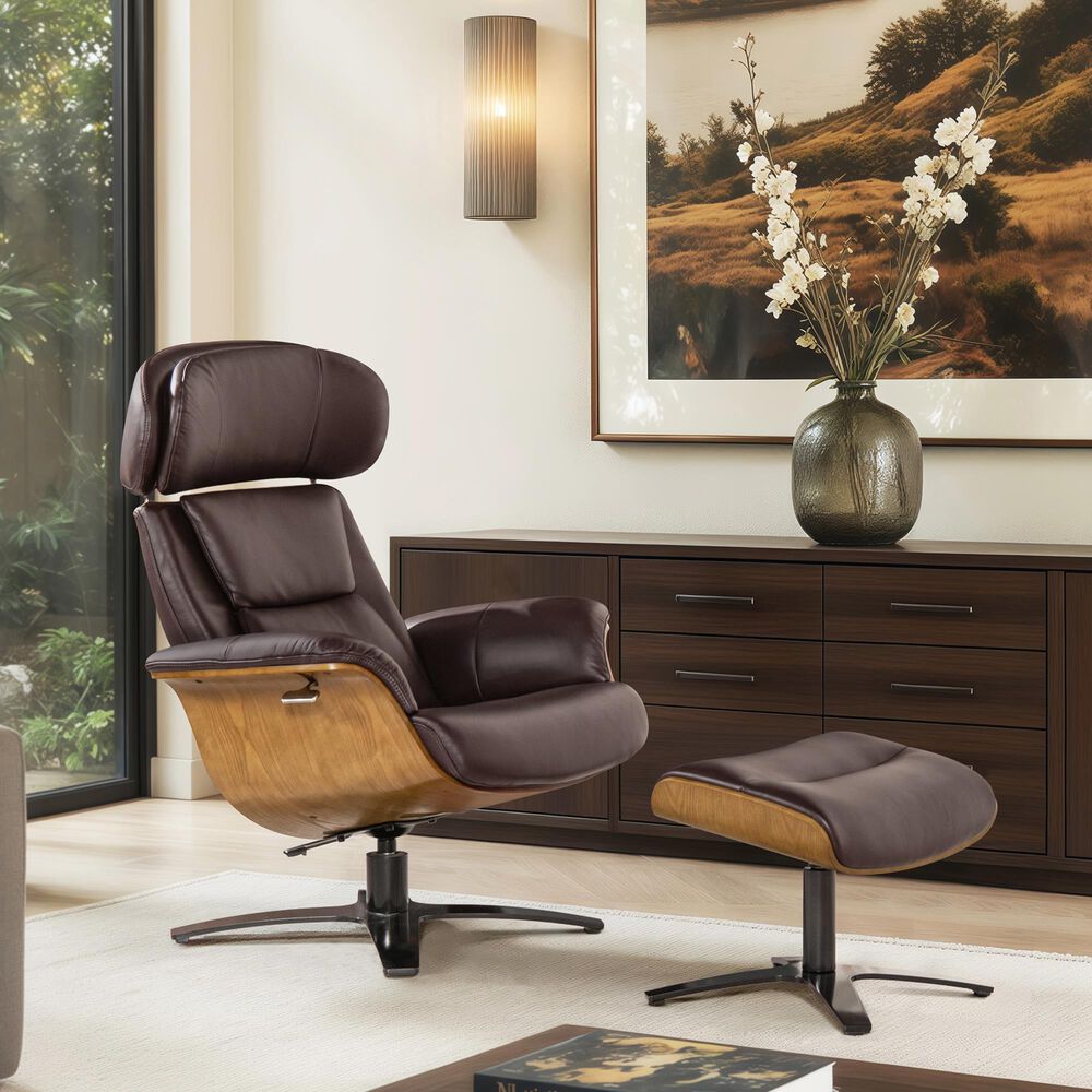 Jennifer Taylor Home Jovan Ottoman in Cacao Espresso, , large