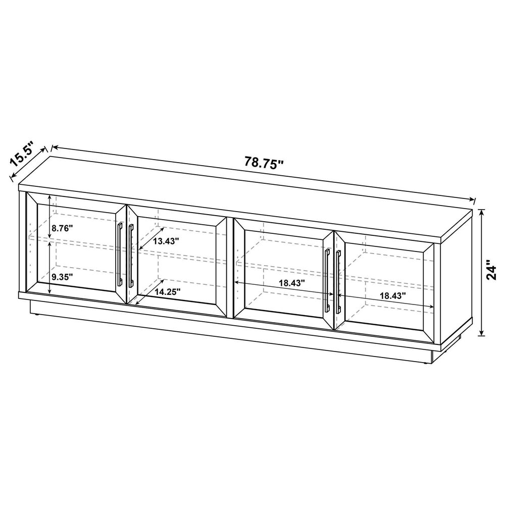 Coaster Medina 79" TV Stand in Latte, , large