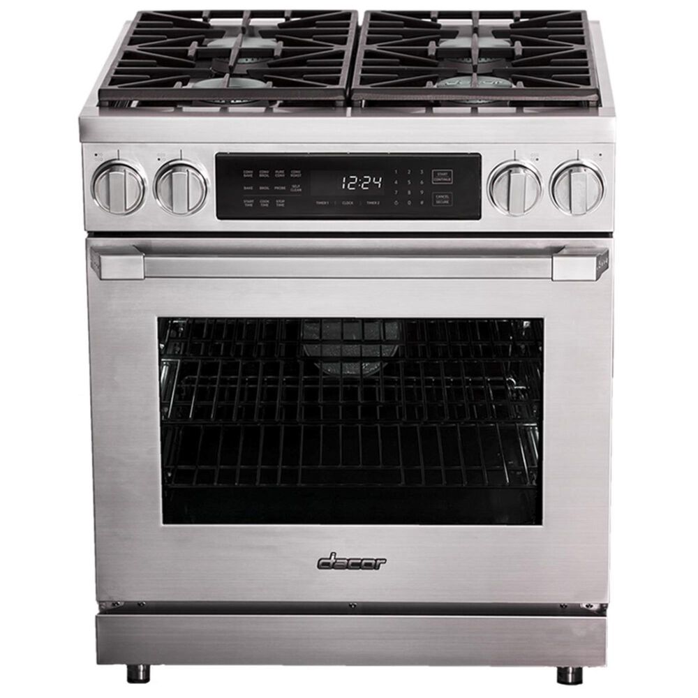 Dacor Heritage 30" Liquid Propane Pro Dual Fuel Range in Stainless Steel, , large